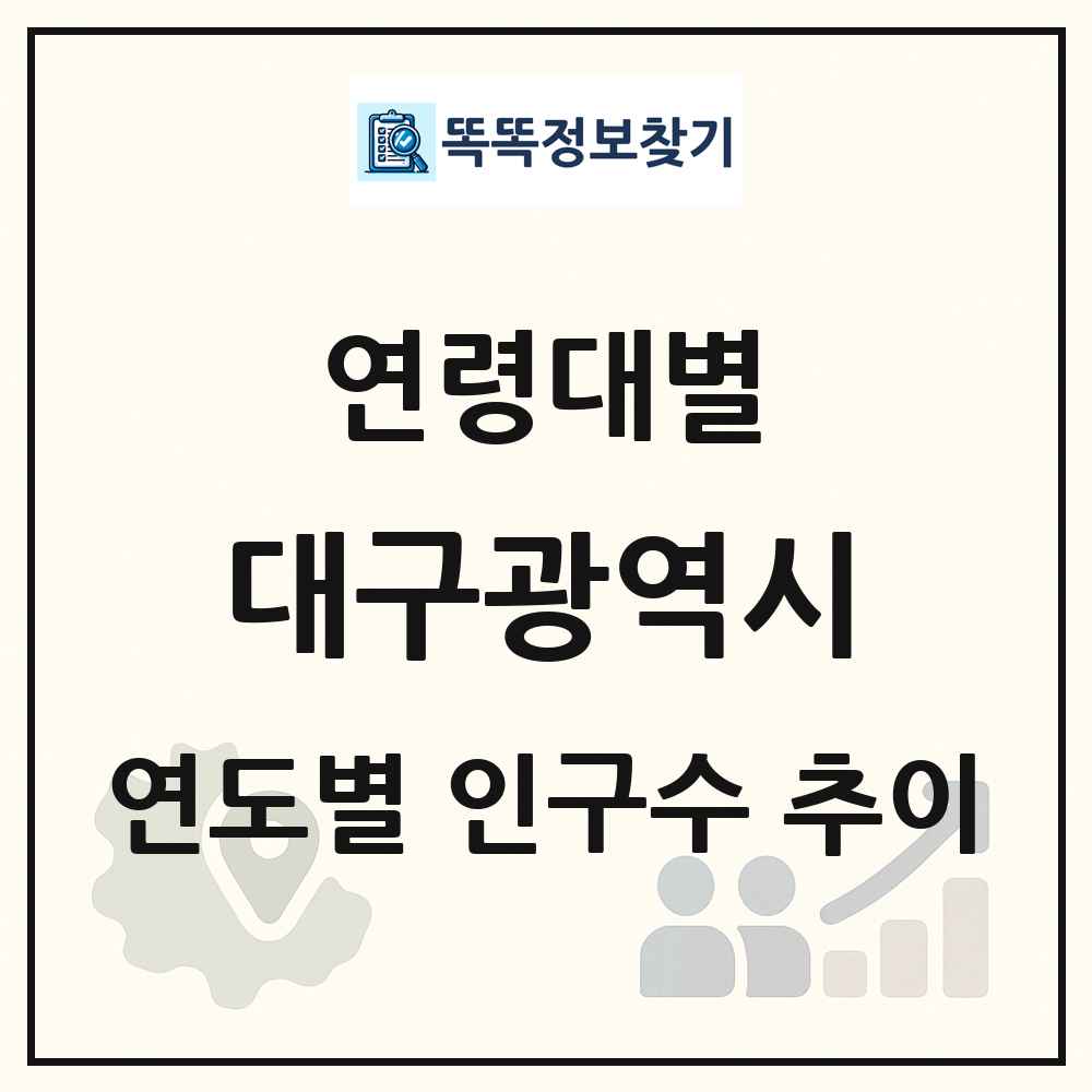 대구광역시 생애주기별 인구수 링크 그림